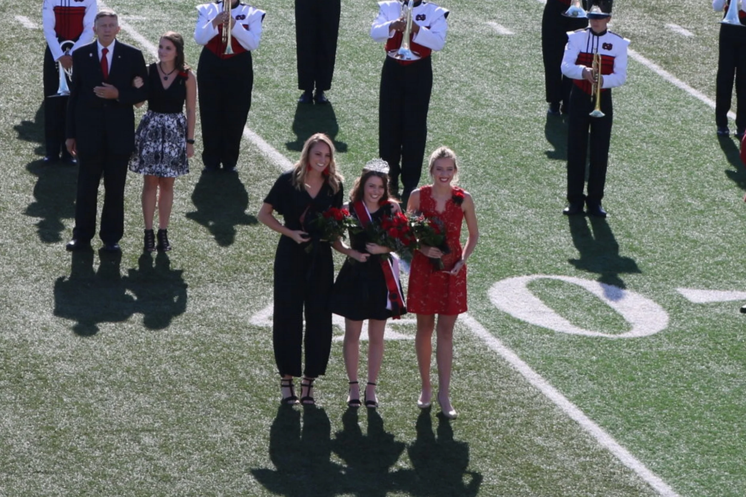 Junior, Allison Yeater, was announced NGU’s Homecoming Queen 2018, and standing with her are 1st Runner Up junior, Courtney Williamson and 2nd Runner Up junior, Gabriella Porter.