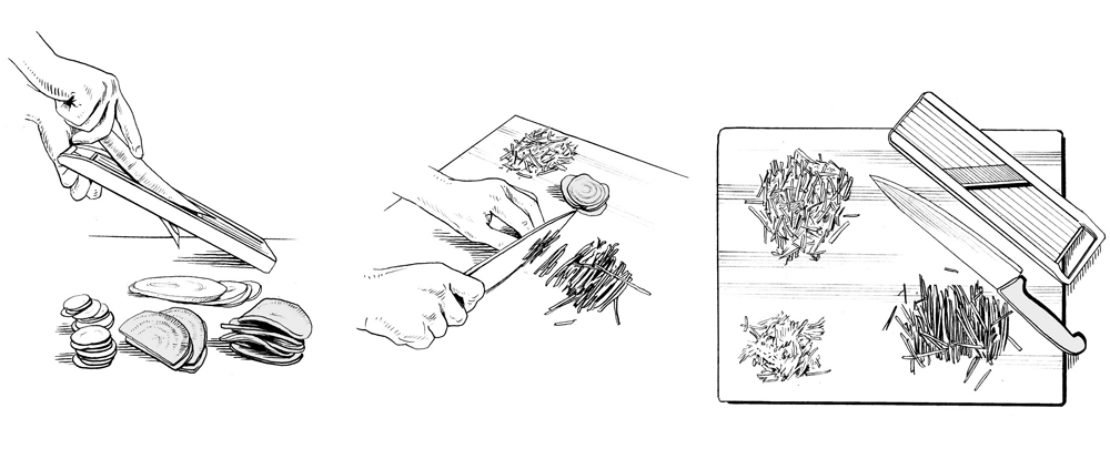 HOW TO JULIENNE VEGETABLES &nbsp;The Grilling Book (Bon Appetit)&nbsp;