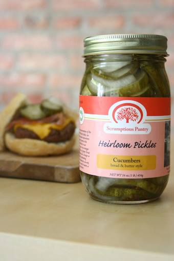 Jar of Pickles in Foreground, Burger in the Background - Five Points Holistic Health