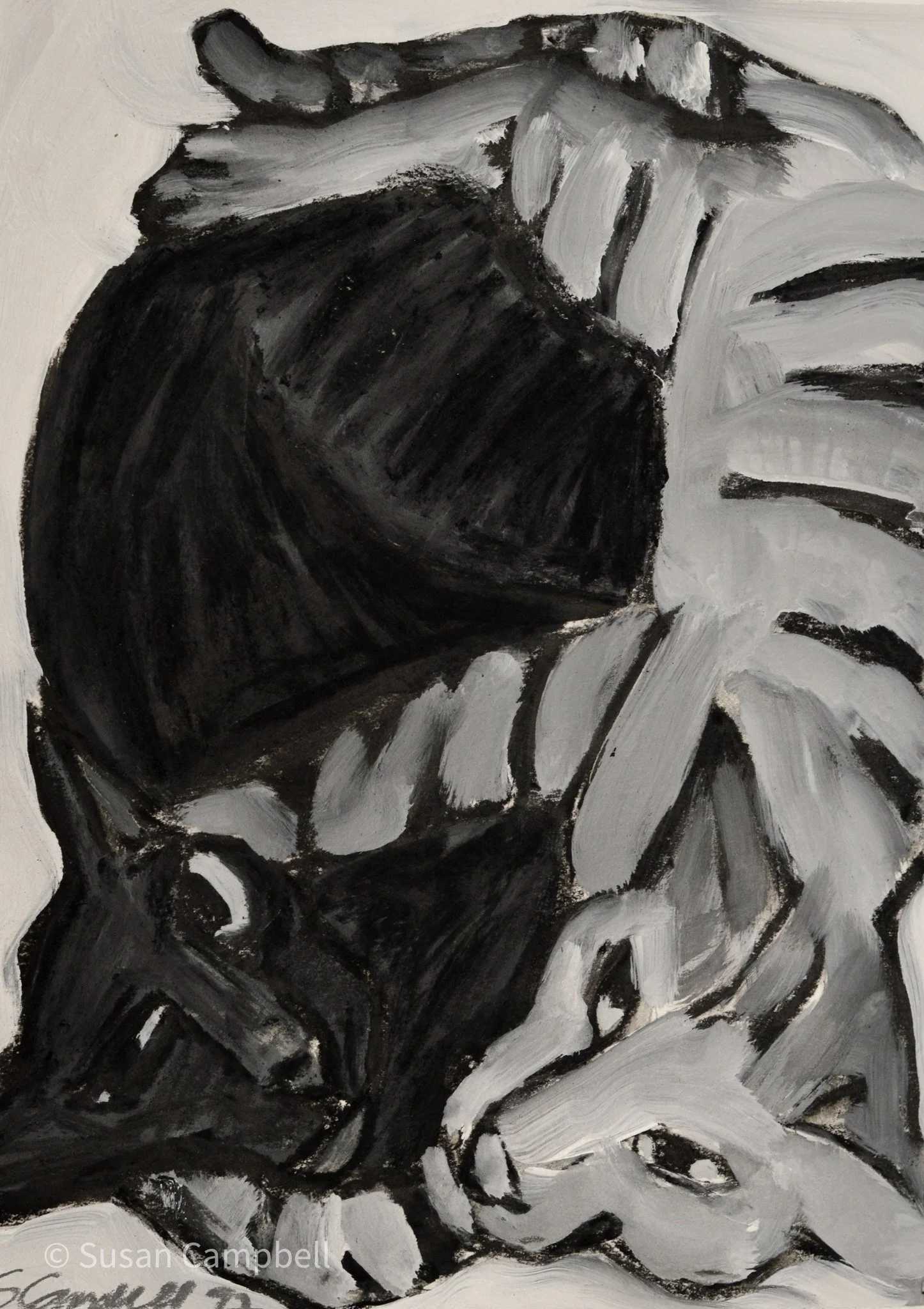 black cat, striped cat hugging-11x8.jpg