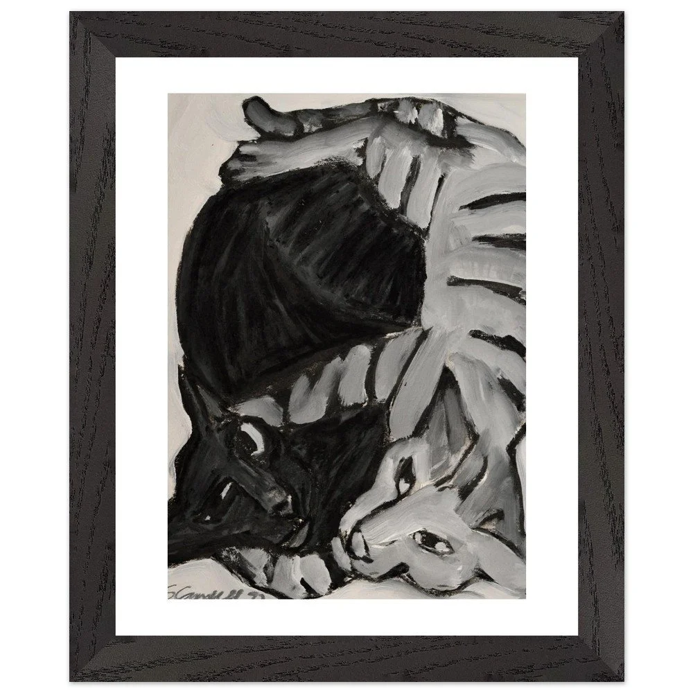 Hugging - Premium Wooden Framed Poster With Premium Paper