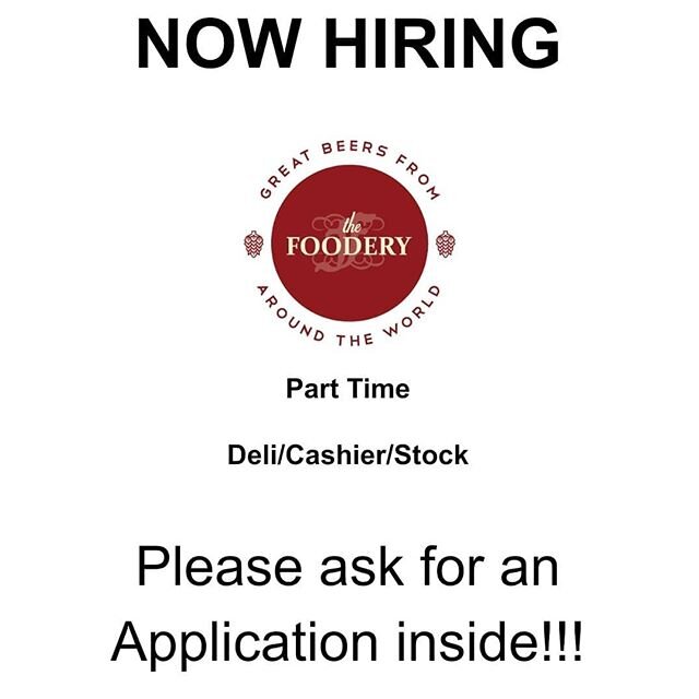 Now hiring!!!