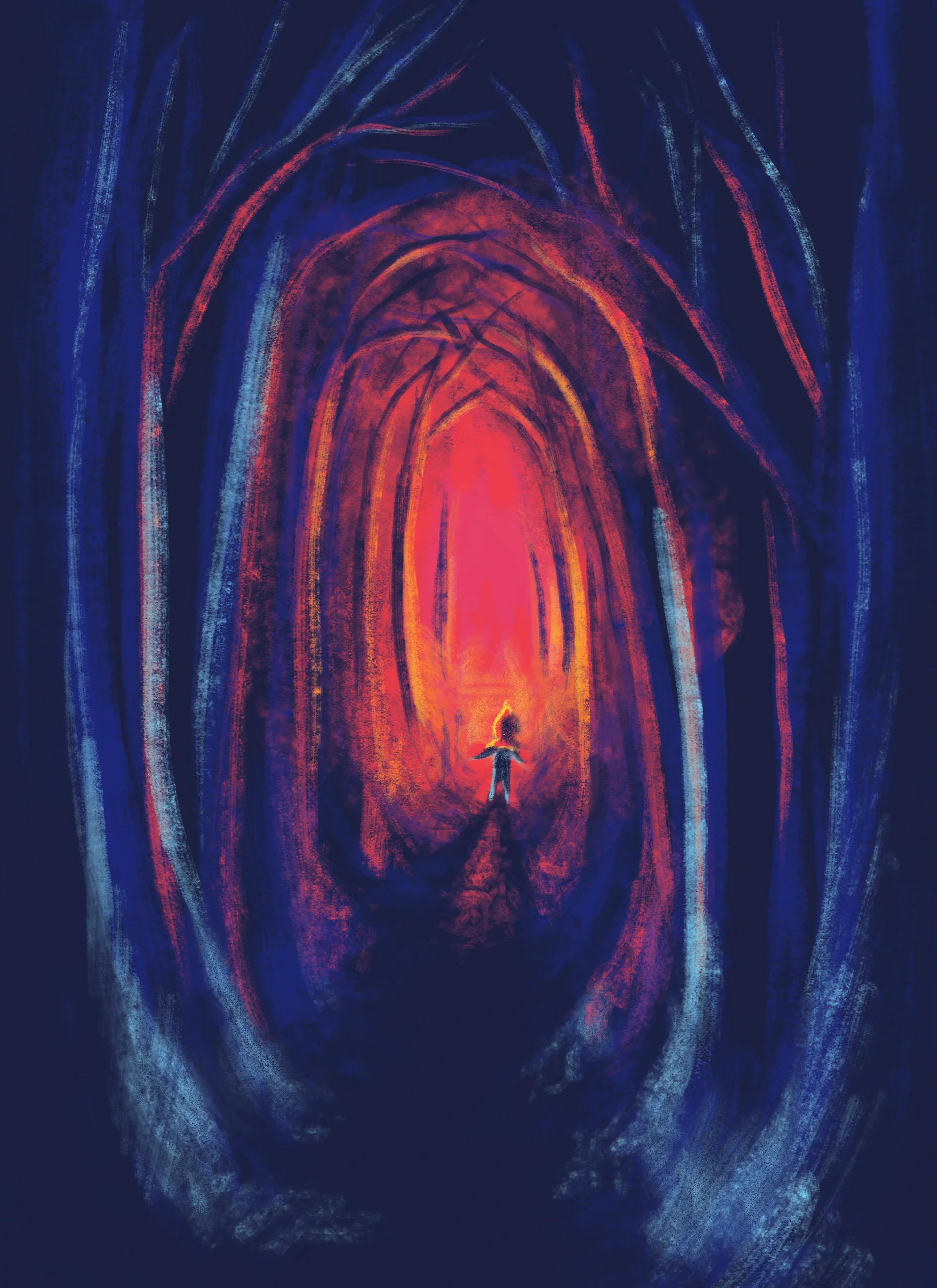 Rotkäppchen book illustrations for Grrrimm, 2018