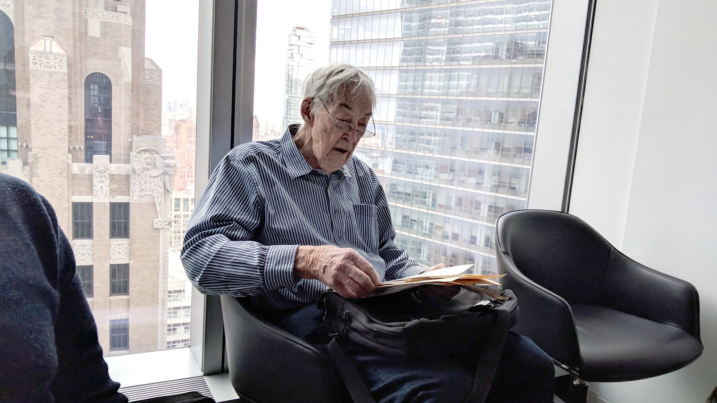 The prolific, inimitable George Booth sifts through his batch for gold.
