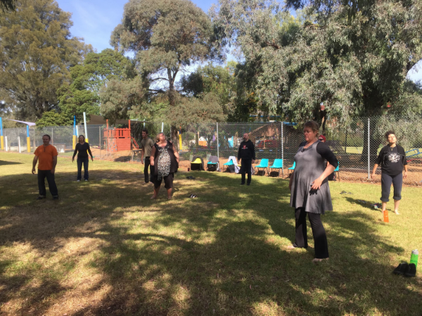 Monthly Chi Kung Class, North Coburg, Melbourne, Victoria. Students enjoying gentle Chi Flow during the workshop.
