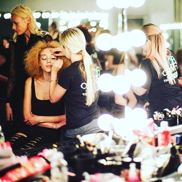 Gabby getting ready for the show! @cutelikemad @maccimizenyc