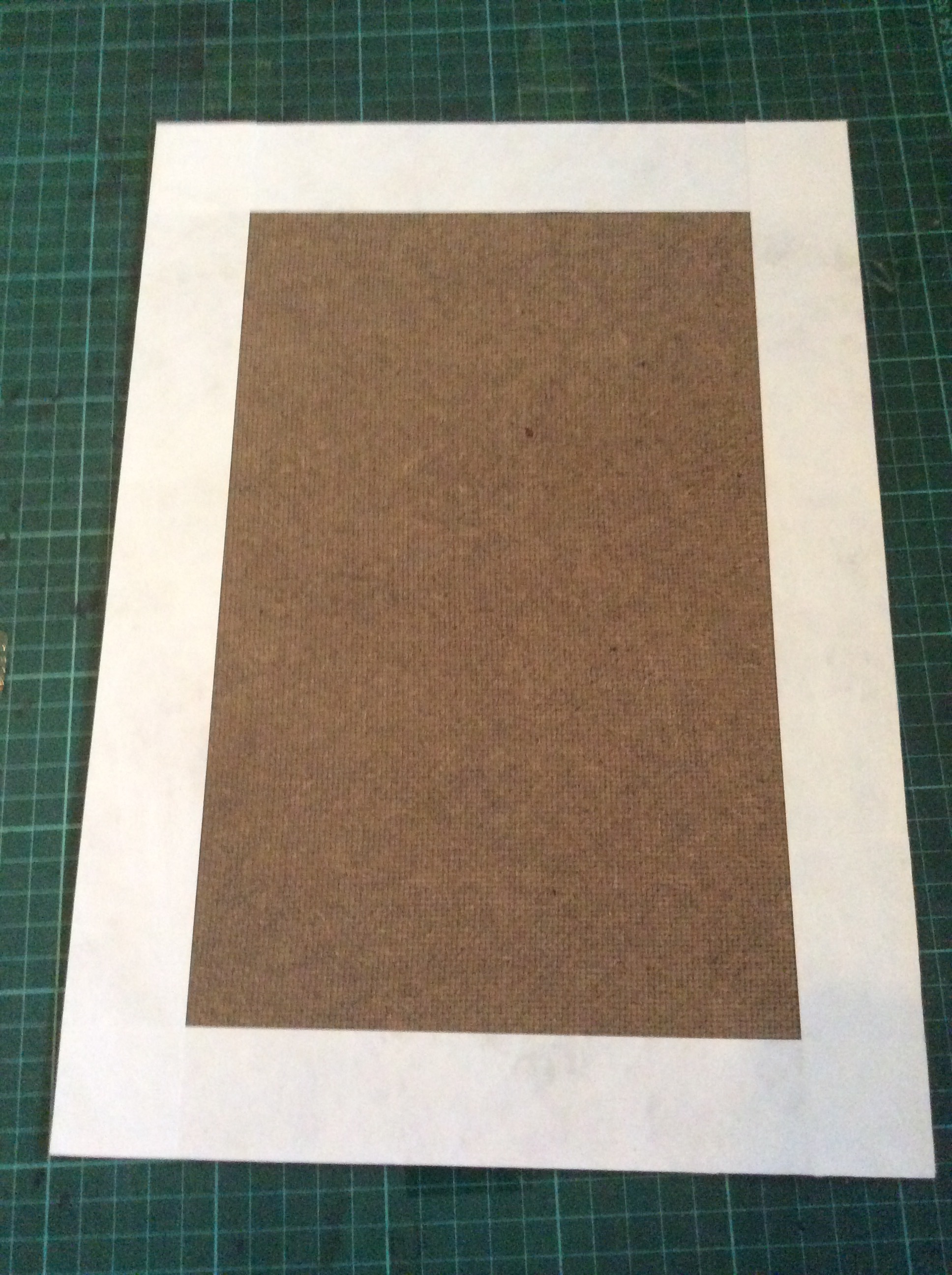 Now it is ready to be flipped over, and positioned on the painting.