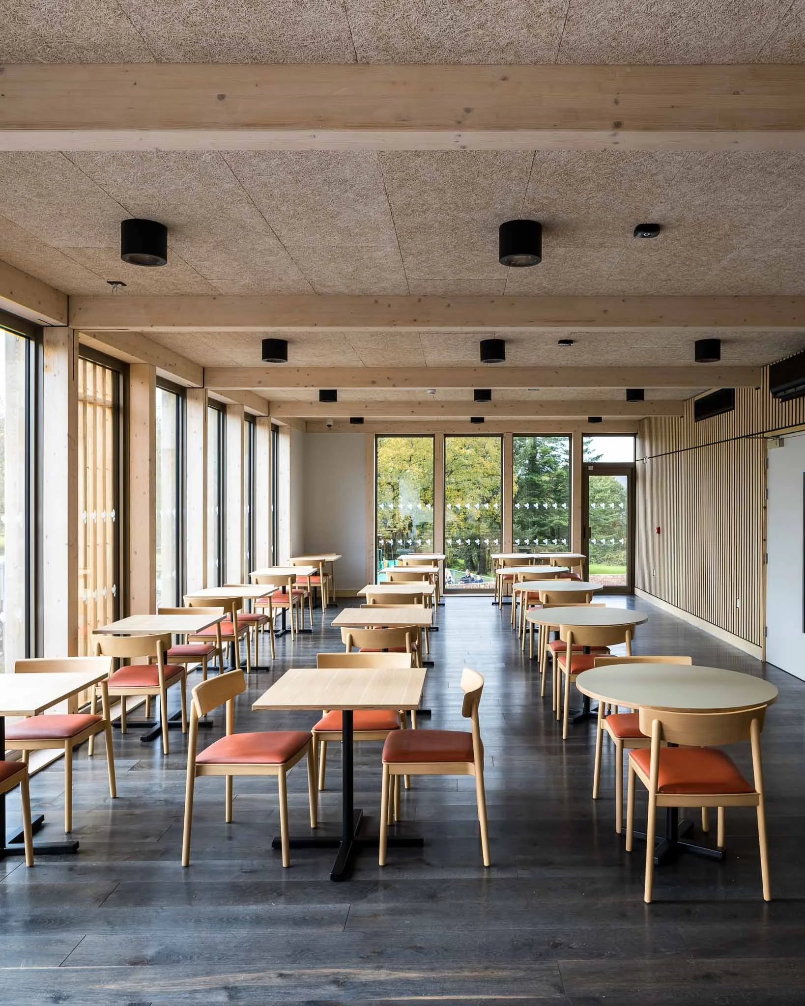 interior view of cafe space at gnoll park visitor centre