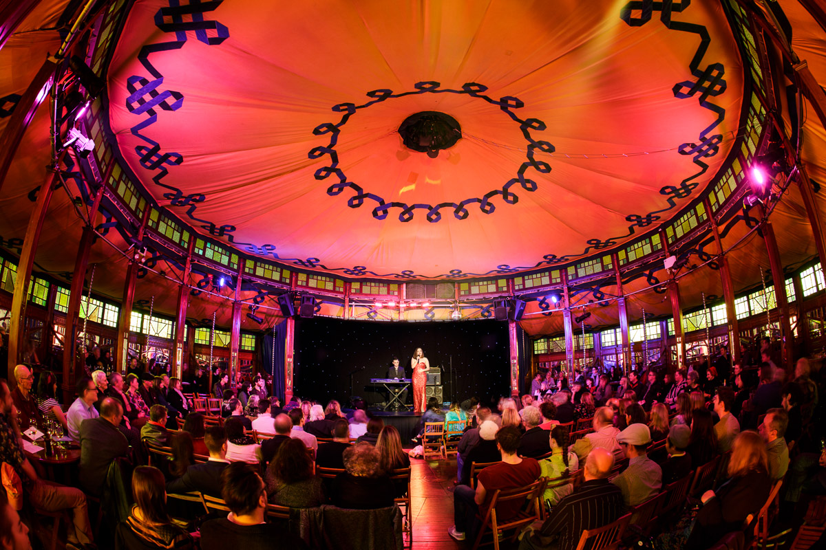 Ned Dixon and Alice Tovey in the Spiegeltent_2015 MCF_pic by JTP_web.jpg