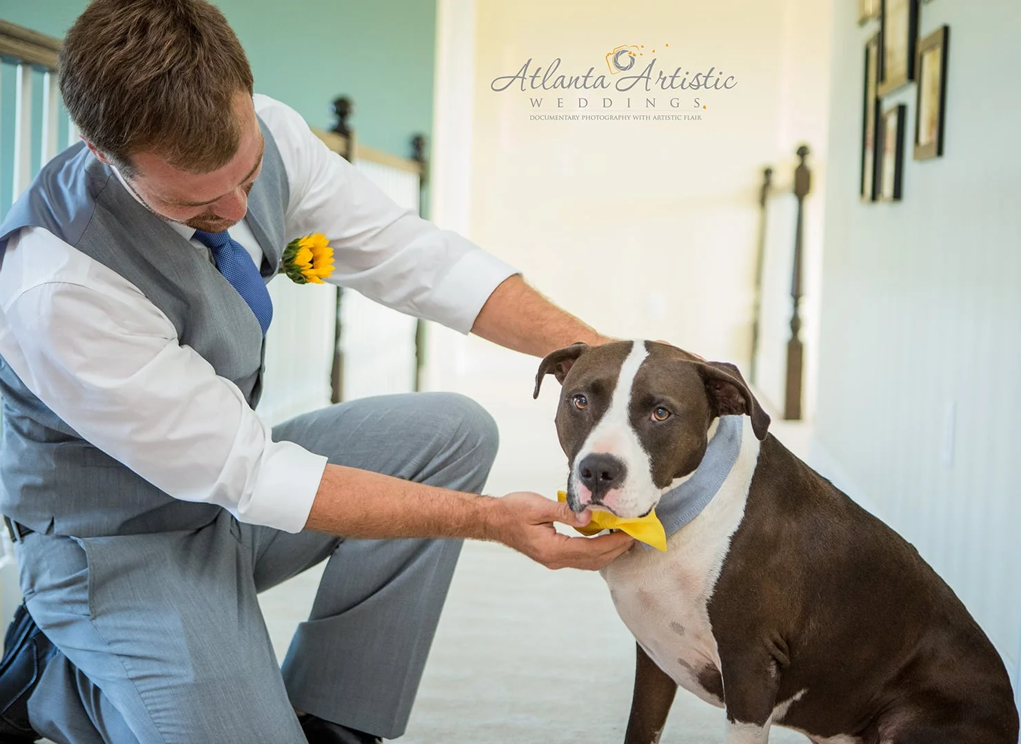 Dog is best man at wedding - by Atlanta Wedding Photographers at www.atlantaartisticweddings.com