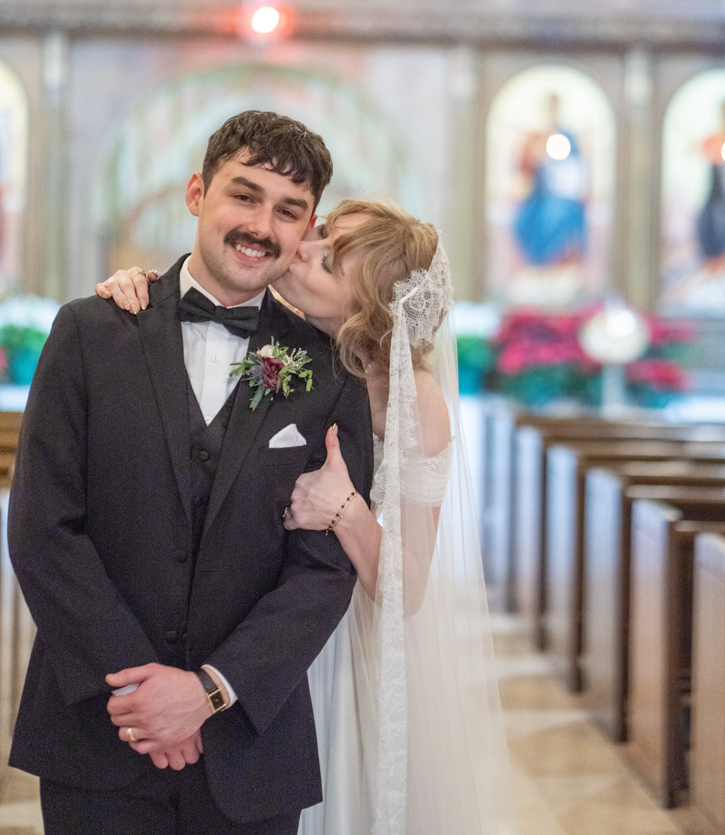 Atlanta Wedding Photographer shoot bride and groom with Street Photography at the Trolley Barn