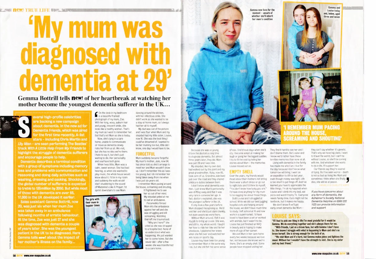 My Mother Was Diagnosed With Dementia aged 29