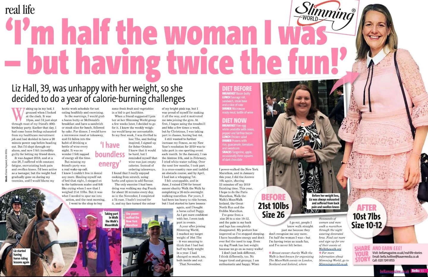 I'm half the woman I was