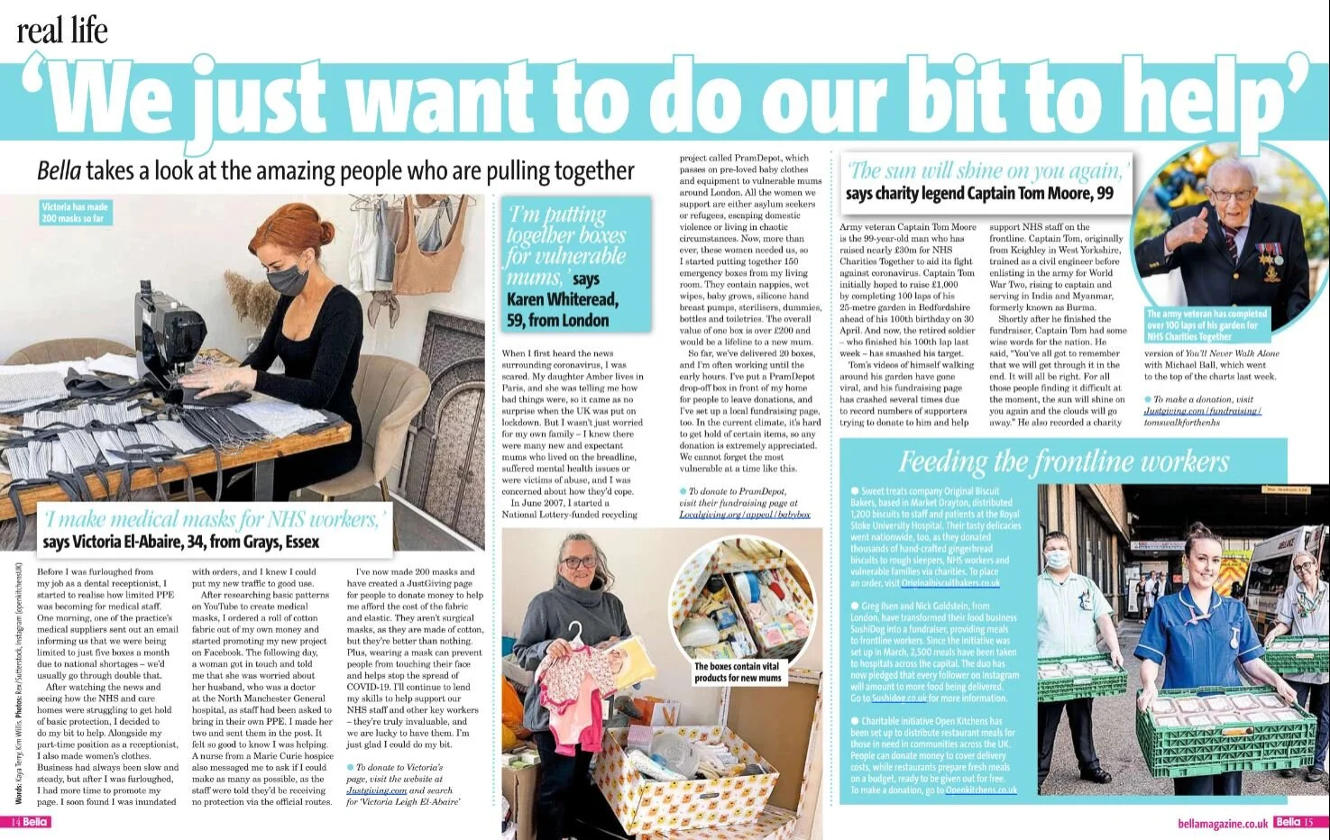 We just want to do our bit to help