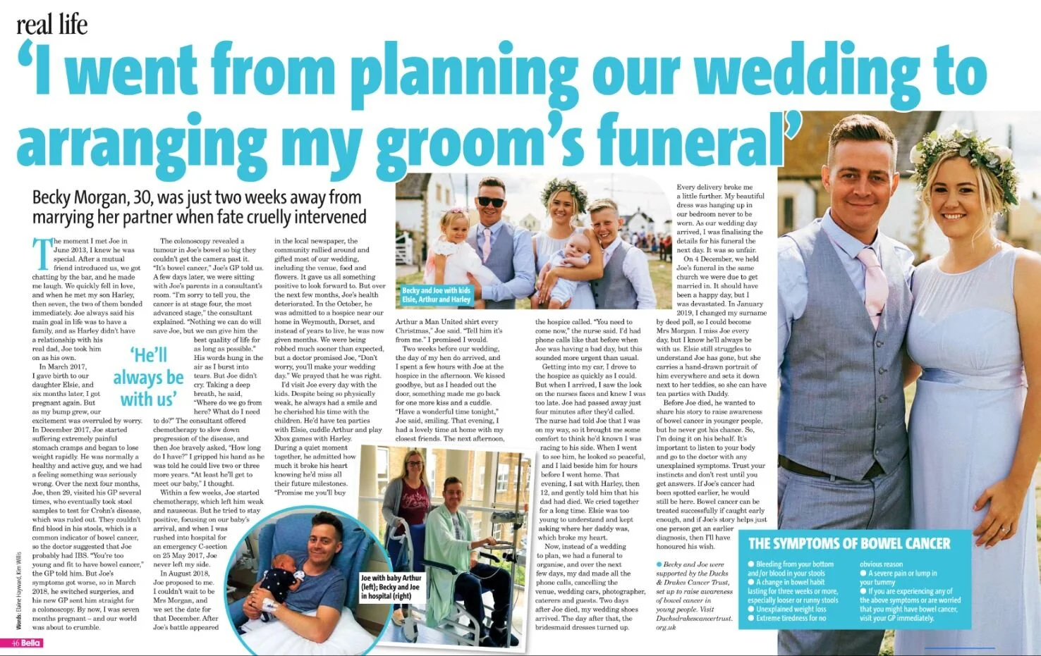 From planning our wedding to arranging Joe's funeral