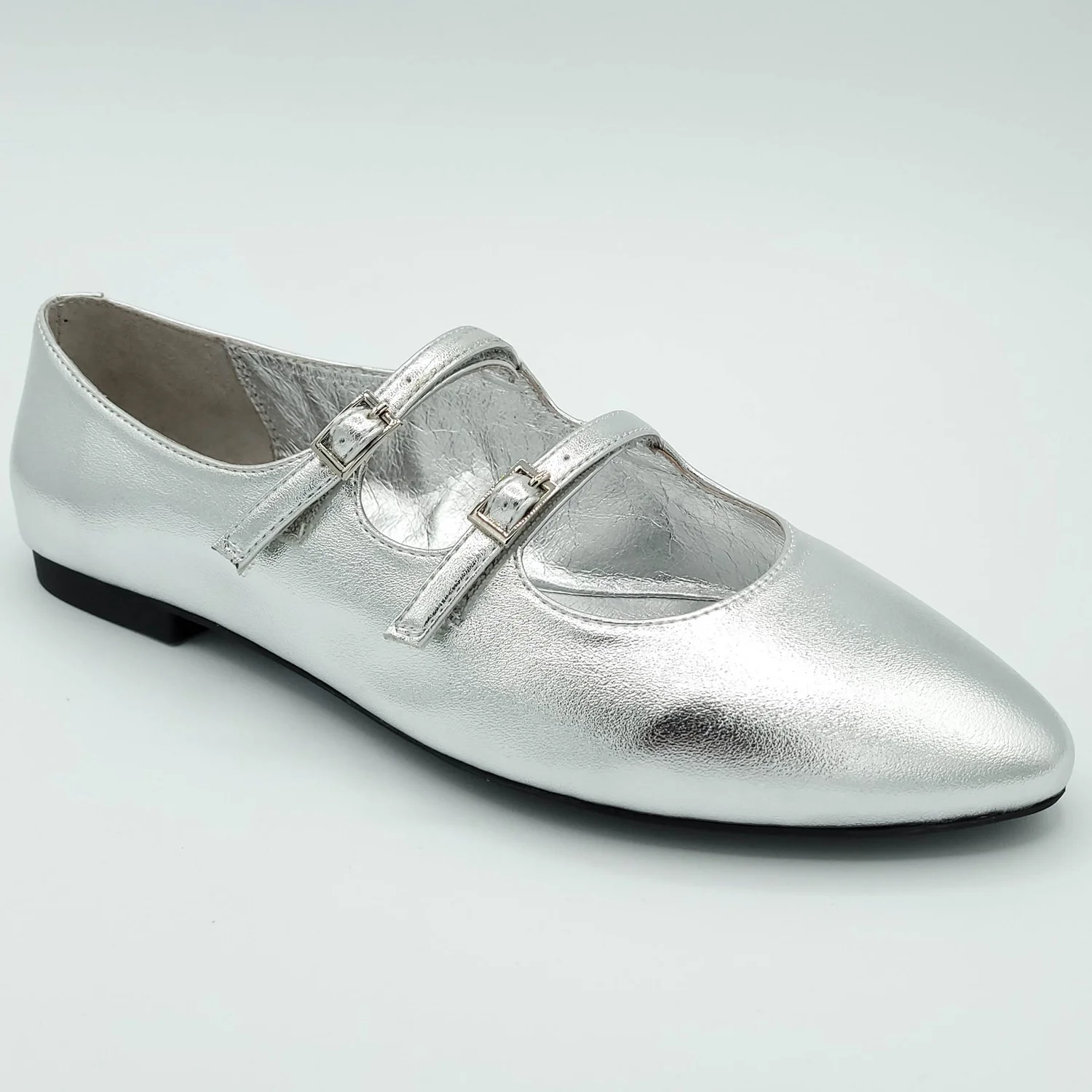 Jeffrey Campbell Silver Wingtip Derby Oxfords Jeffrey Campbell Oxford Lace Up Comfort Shoes for Women for  main image 2