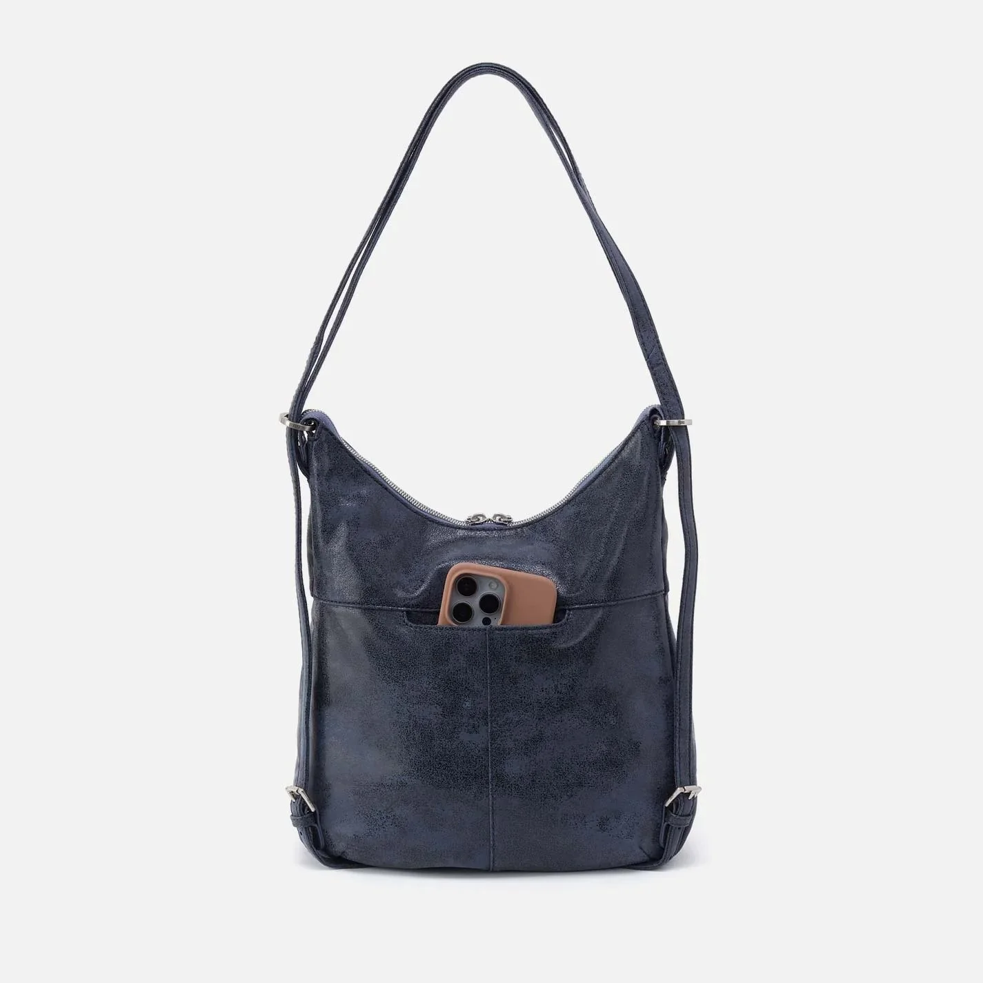 The merrin convertible backpack/handbag by Hobo in indigo sky leather