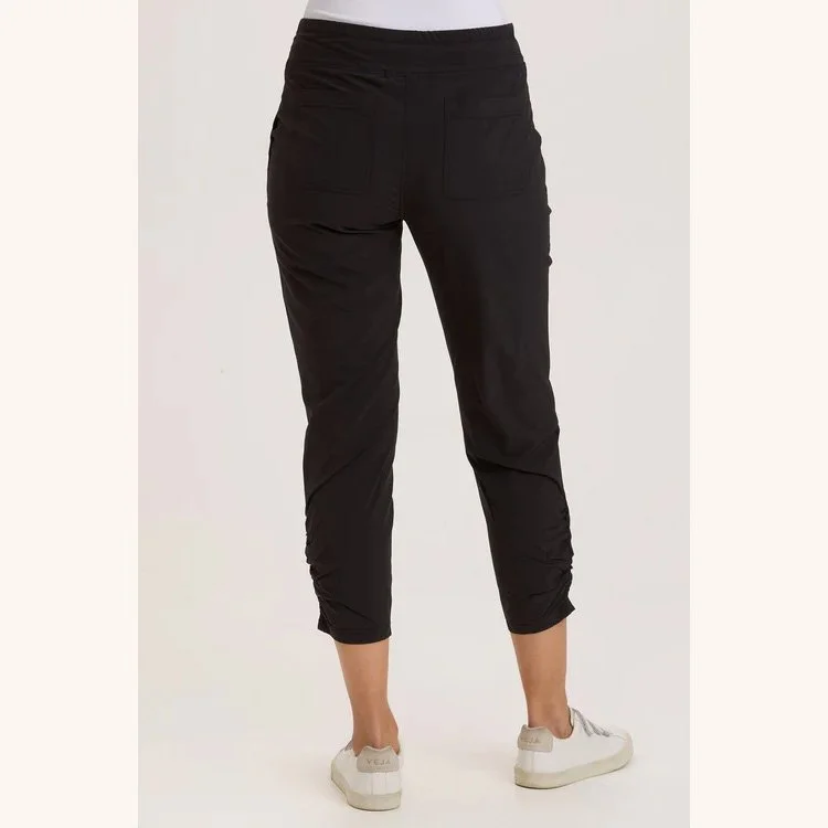 The lyan active pant in black by Wearables