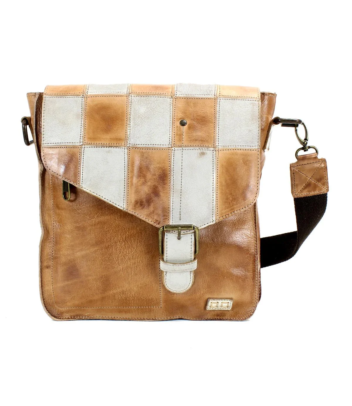 The venice beach handbag in tan rustic and nectar lux leathers by Bed Stu