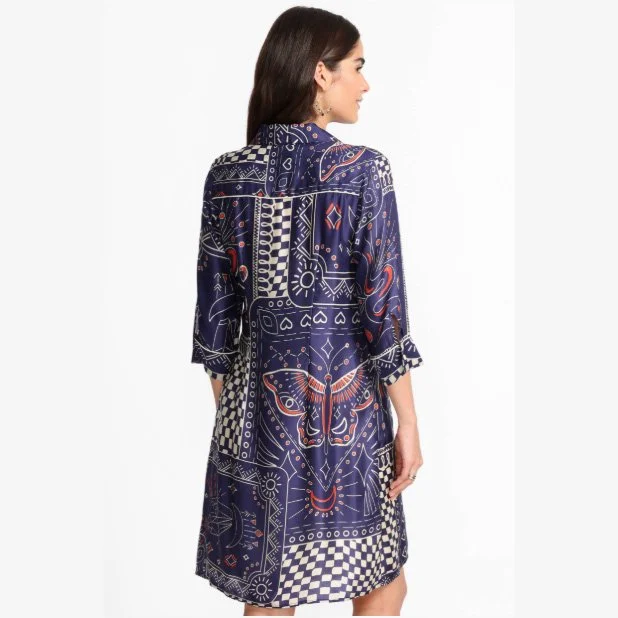 The henley dress by Johnny Was in keoki print