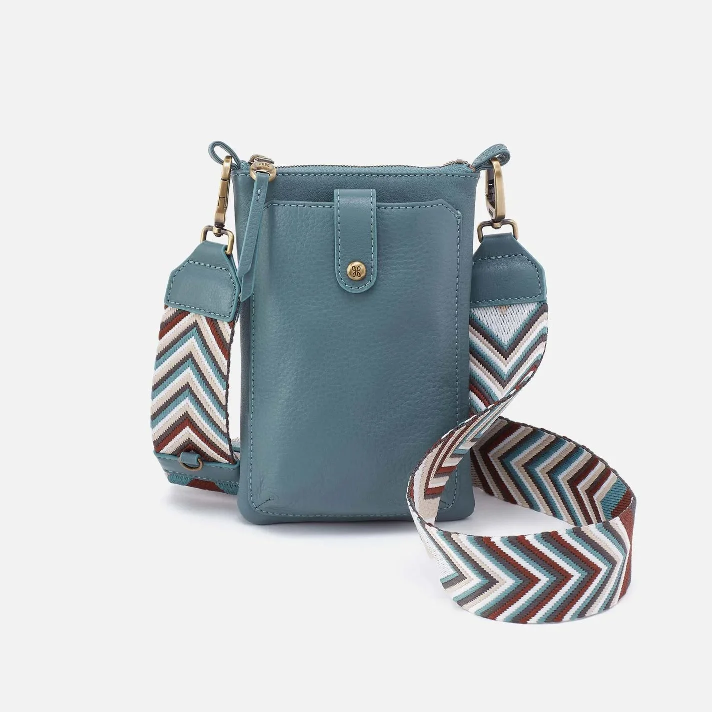 The cass phone crossbody bag in agave leaf leather by Hobo