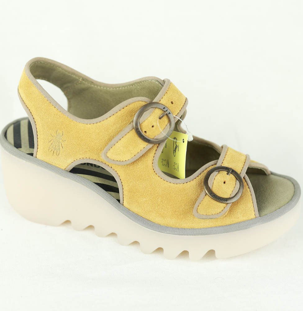 Fly Bara platform wedge sandal-honey — Centro Shoes,