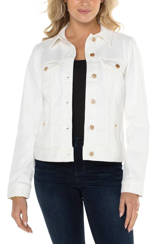 Liverpool - classic jean jacket - bright white — Centro Shoes, Inc.