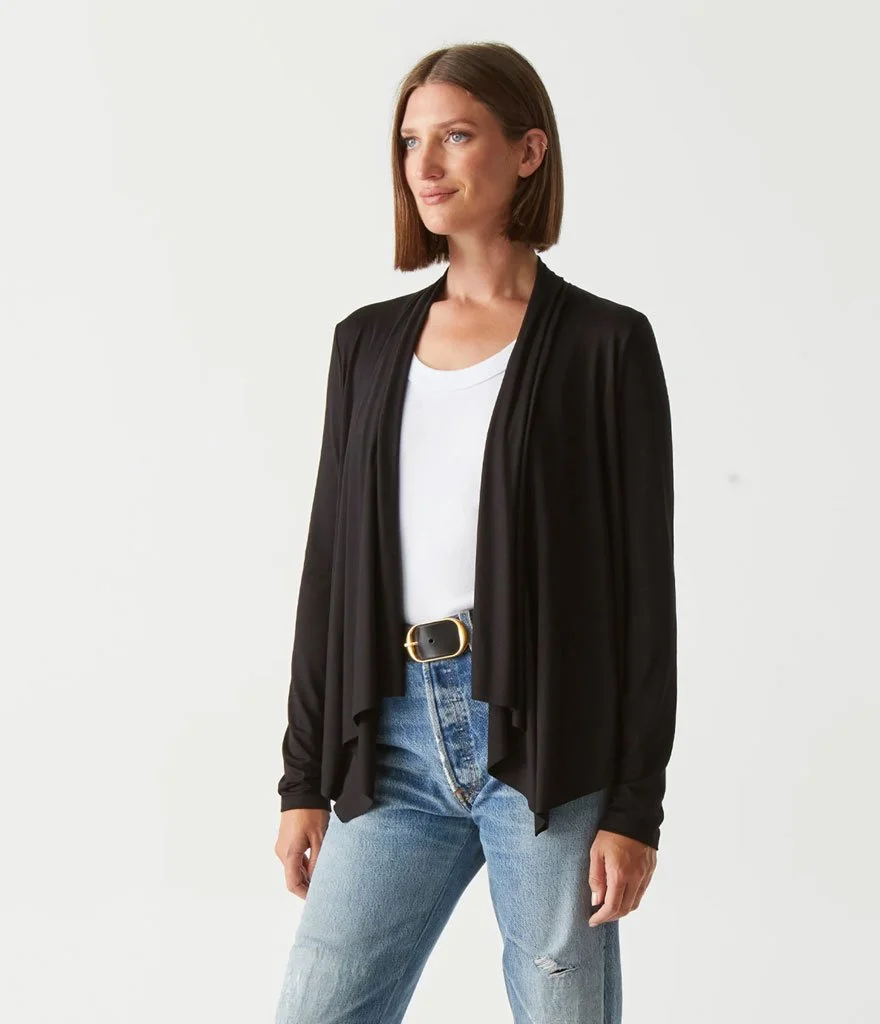 Michael Stars - vanessa drapey cardigan - black — Centro Shoes, Inc.