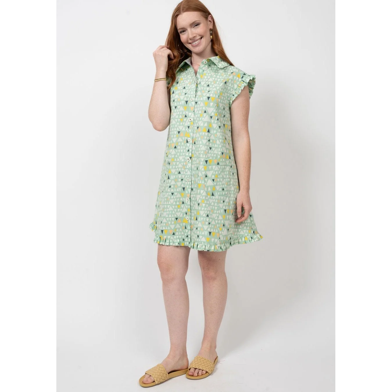 Uncle Frank Blocked Embroidery Dress 74628 main image 0