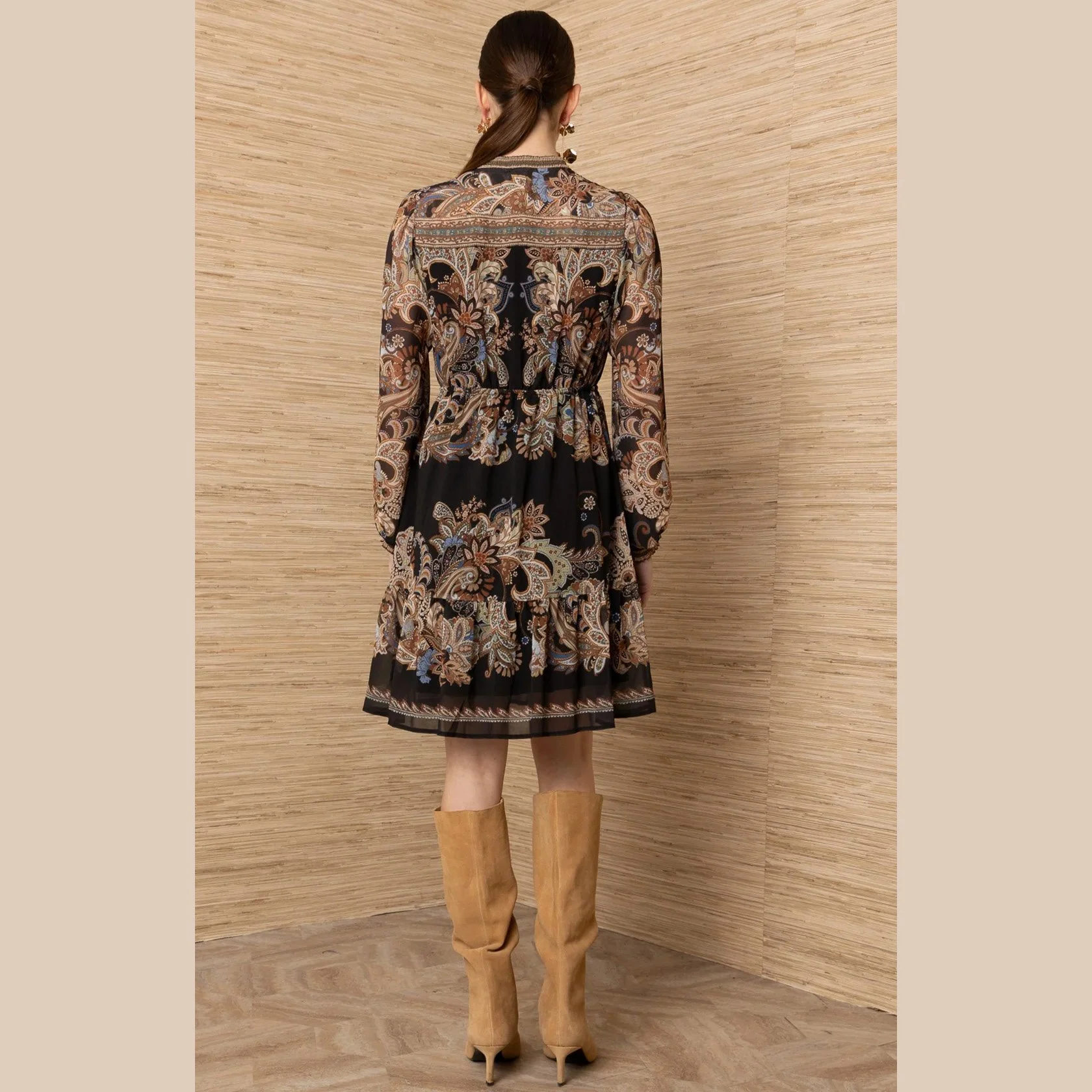 Hale-Bob-isolde-long-sleeve-chiffon-dress-short-black-02.jpg