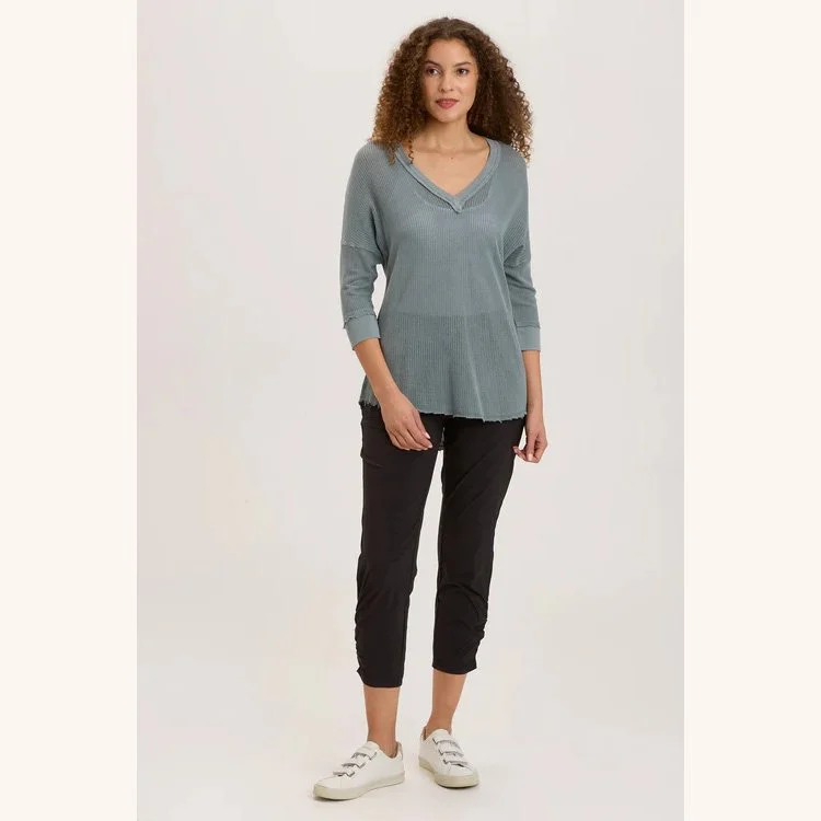 The lyan active pant in black by Wearables
