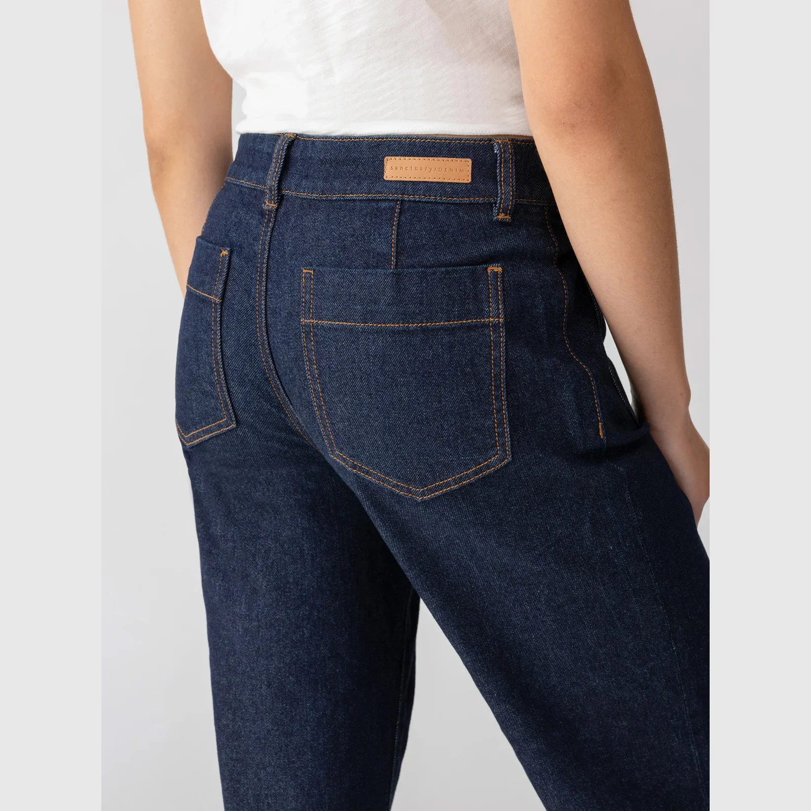 The marine standard rise denim pant in magnetic wash by Sanctuary Clothing