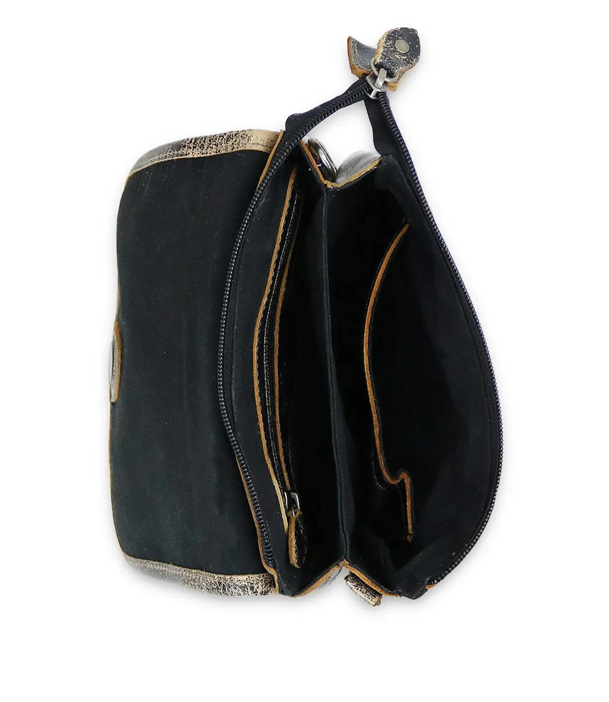 The ziggy II handbag in black lux leather by Bed Stu