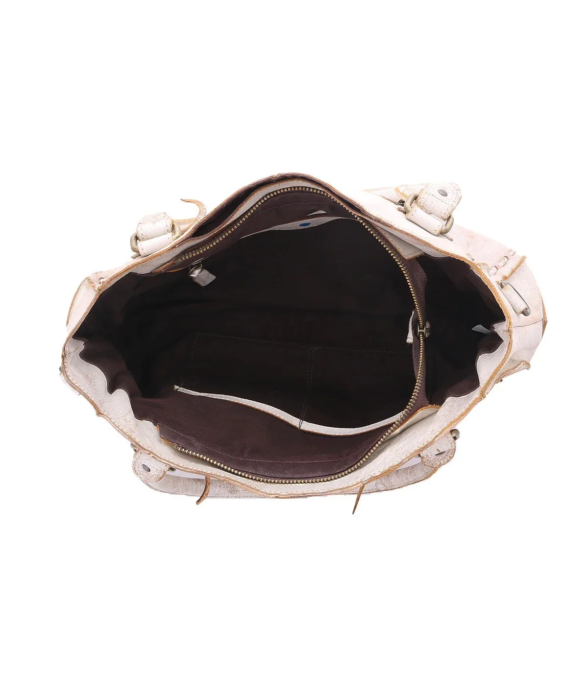 The rockababy sl handbag in nectar lux/tan rustic leather combination by Bed Stu