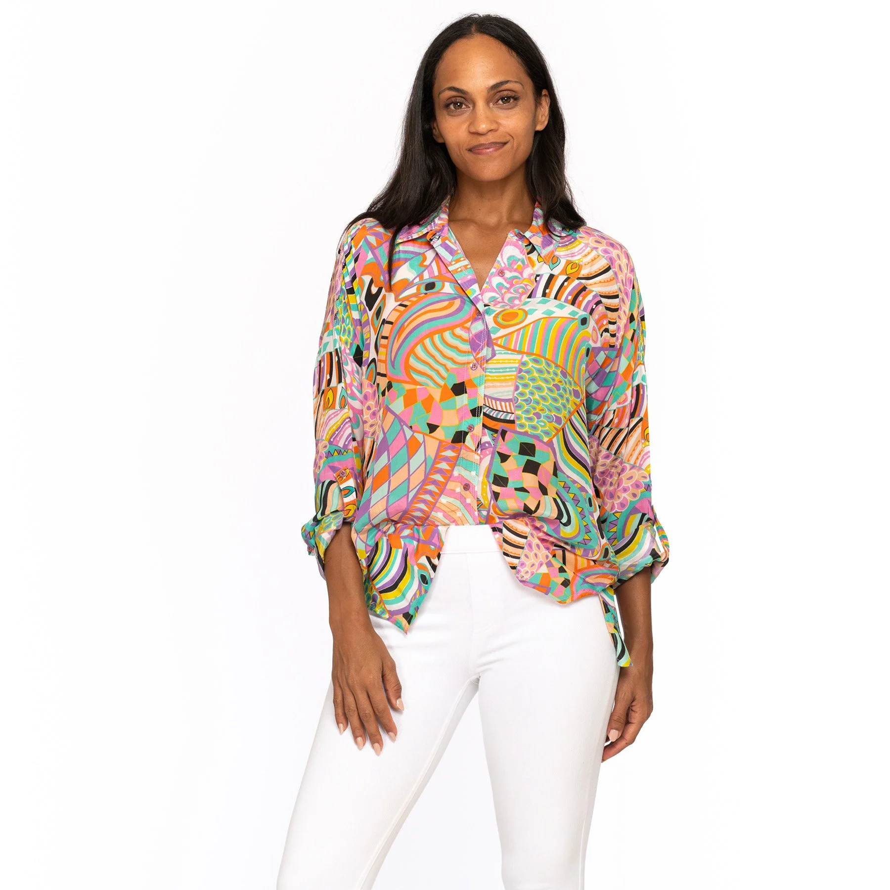 Tolani - kennedy button-down - retro