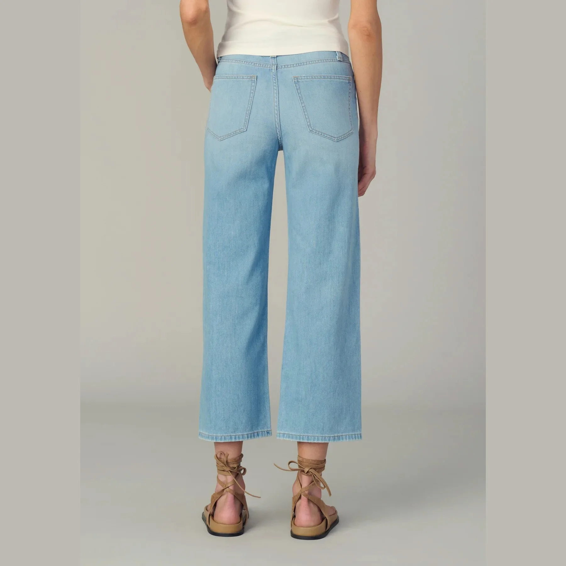 The blake high rise wide leg crop jean by Joe's Jeans in delightful denim wash