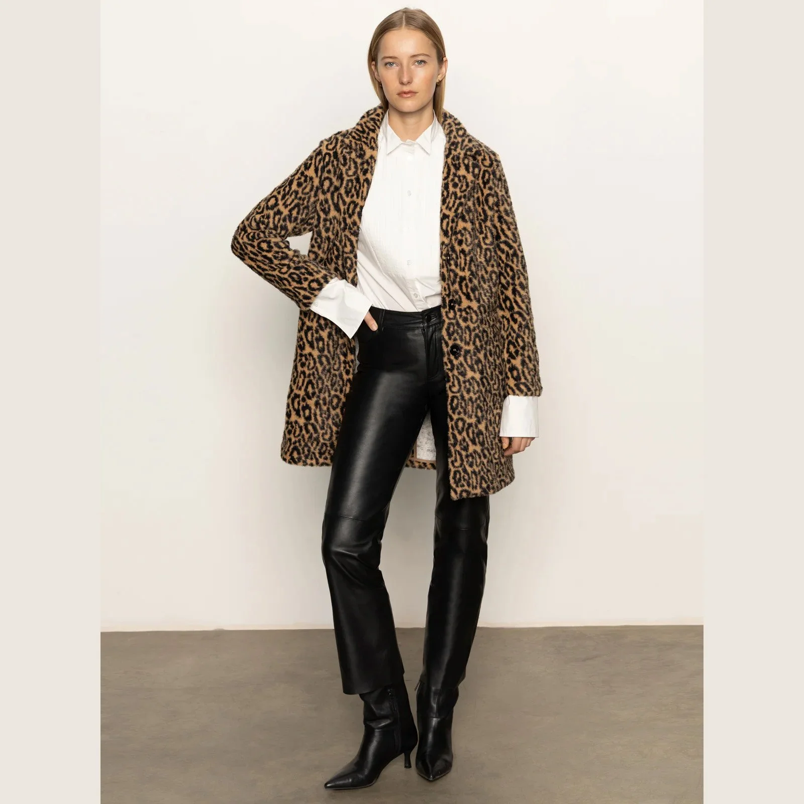 The hometown jacket by Sanctuary Clothing in lynx animal print faux fur