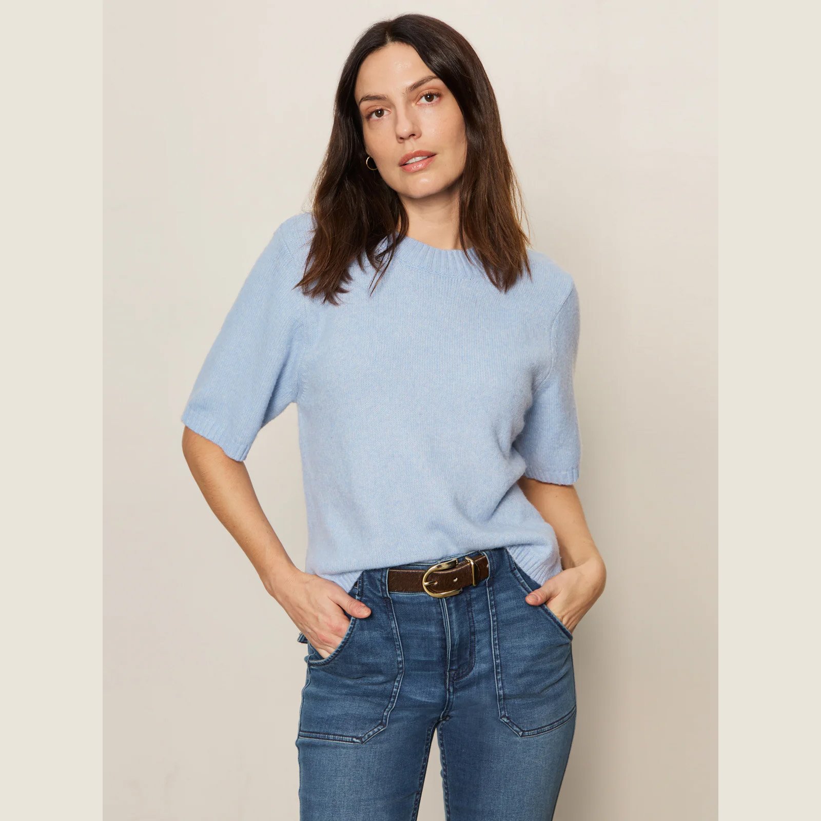 The perfect sweater tee in blue powder by Sanctuary Clothing Co.