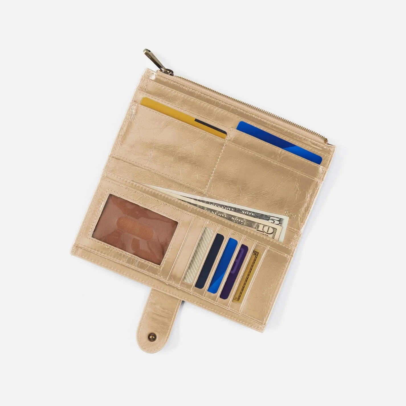 The dunn continental wallet by Hobo in desert sand leather