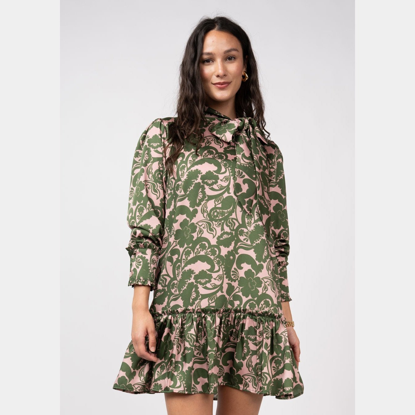 Uncle Frank - Bow Neck Dress - Green