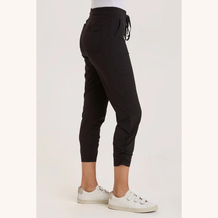 The lyan active pant in black by Wearables