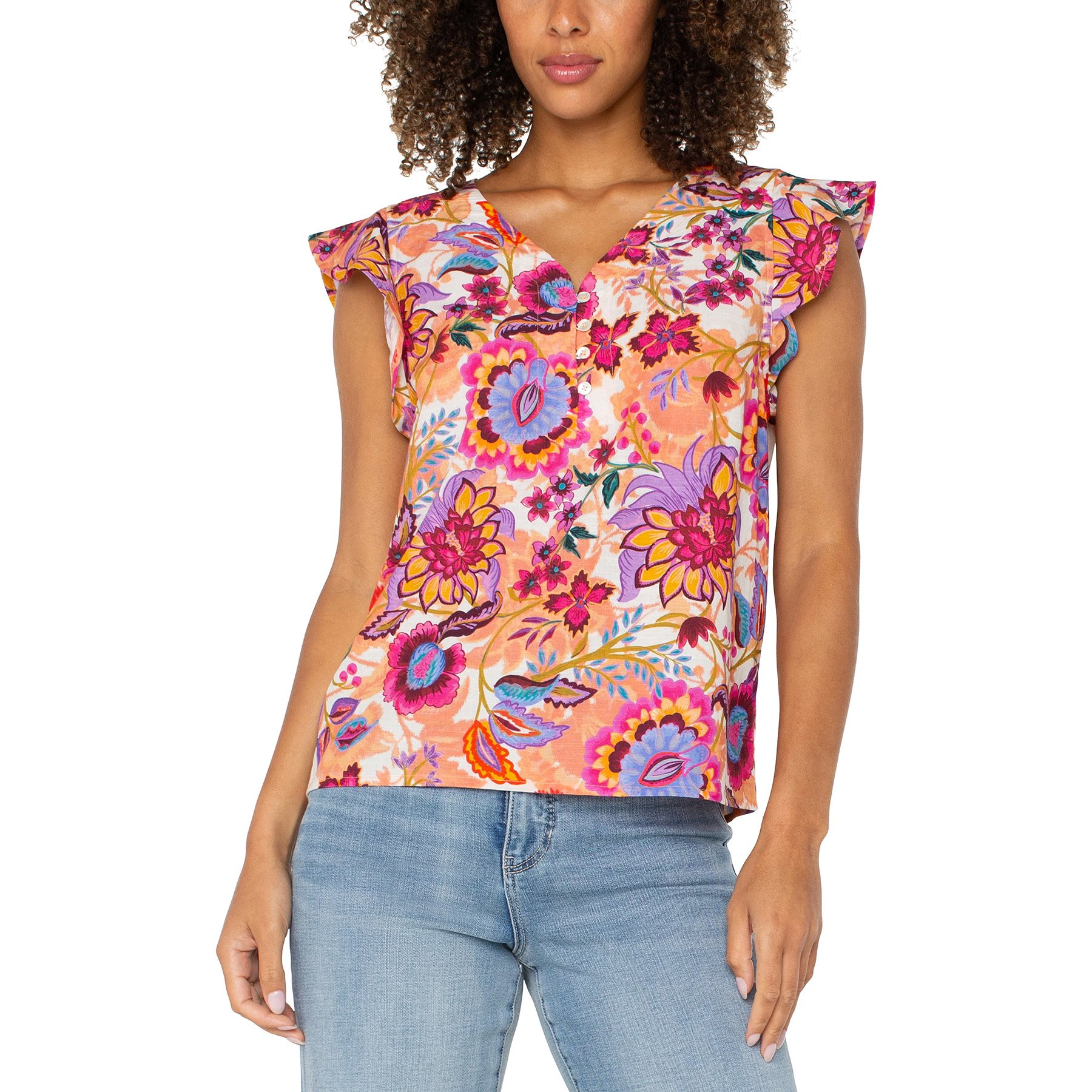 Liverpool-flutter-sleeve-button-front-woven-top-floral-paradise-multi-01.jpg