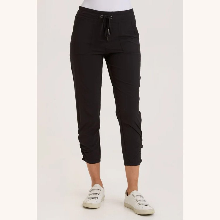 The lyan active pant in black by Wearables