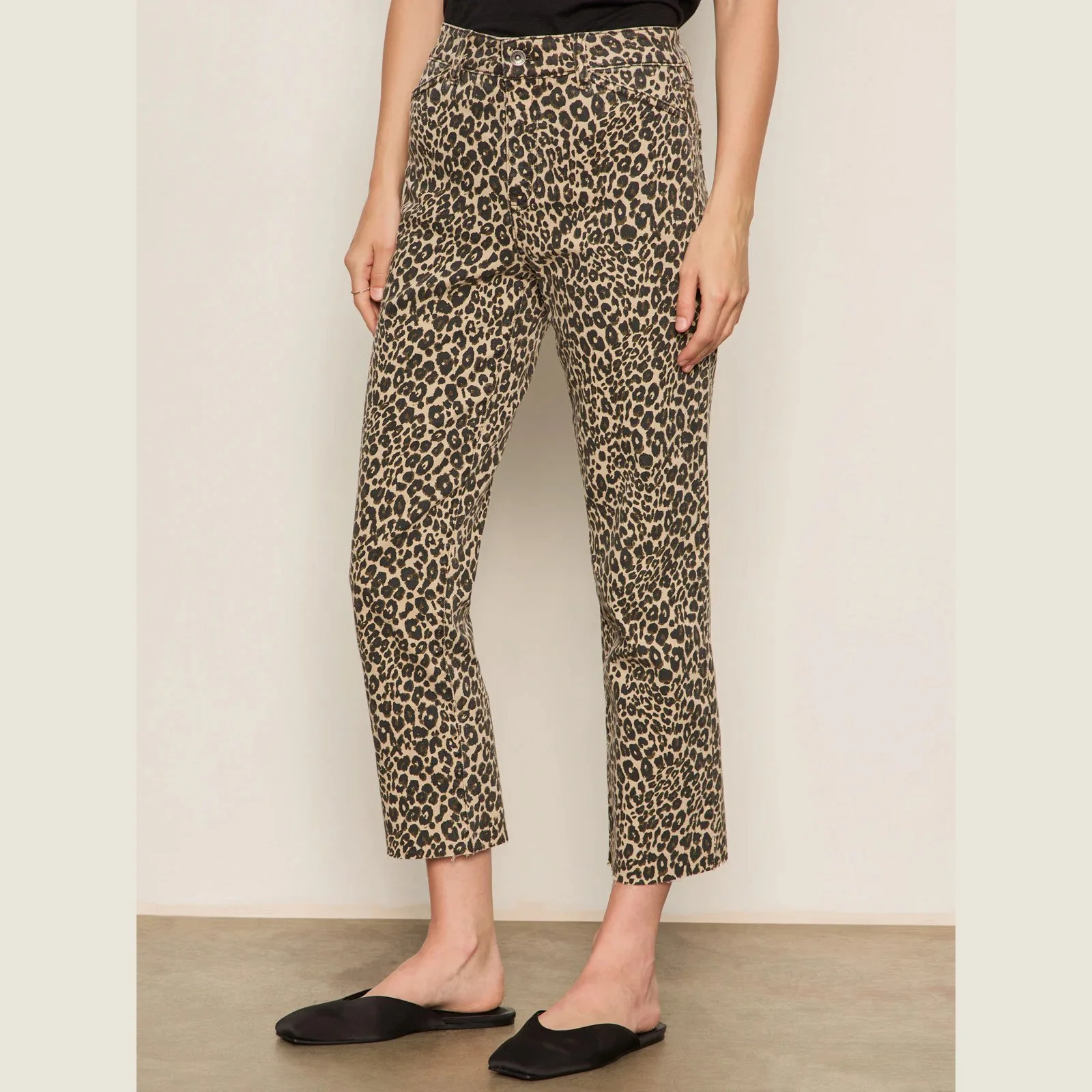 The cadence 90's straight leg crop jean in french kitty print by Sanctuary Clothing