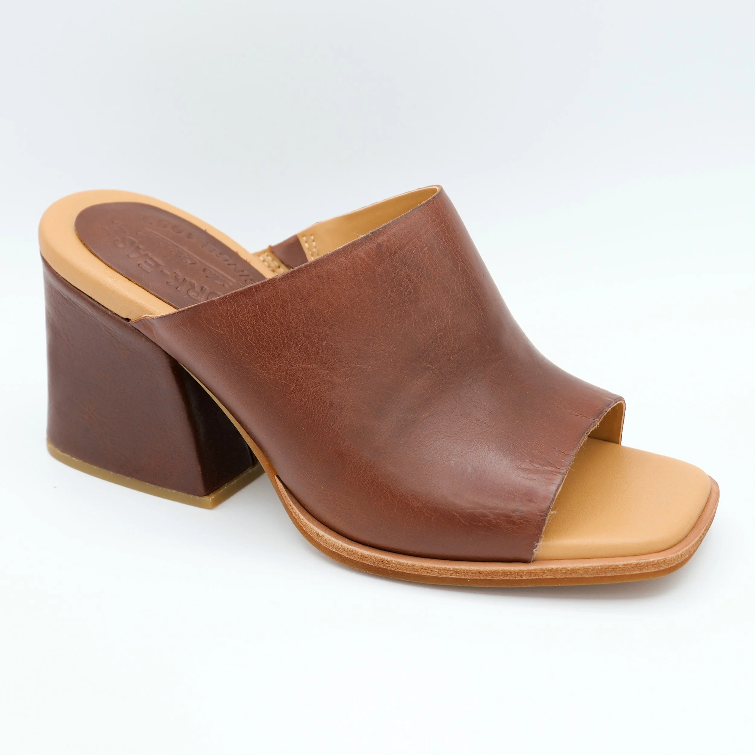 The carri heeled mule by Kork Ease in tan leather