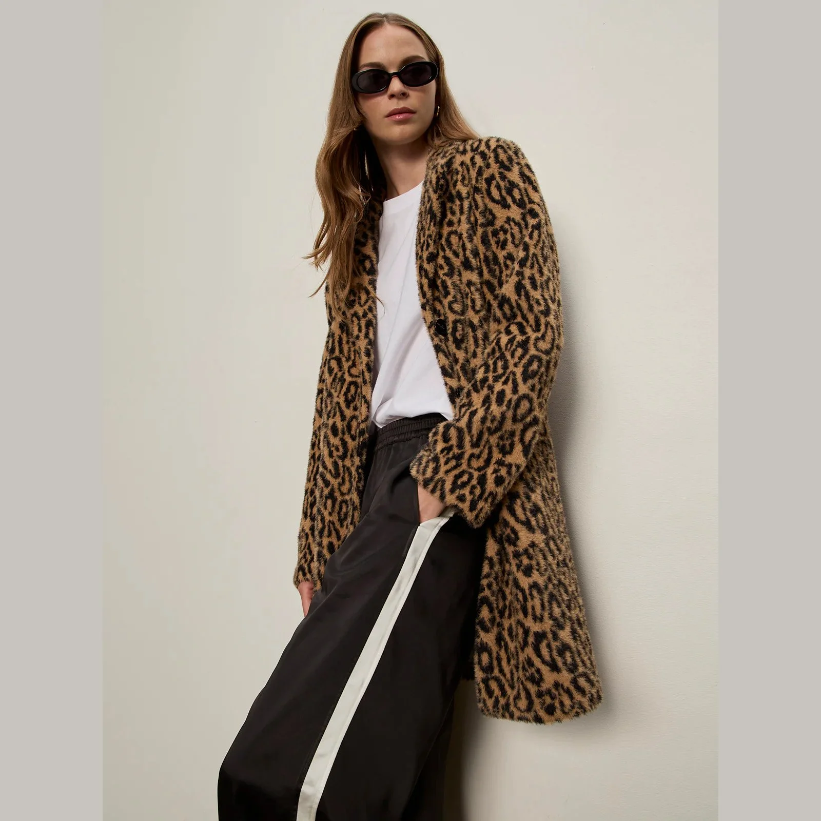 The hometown jacket by Sanctuary Clothing in lynx animal print faux fur