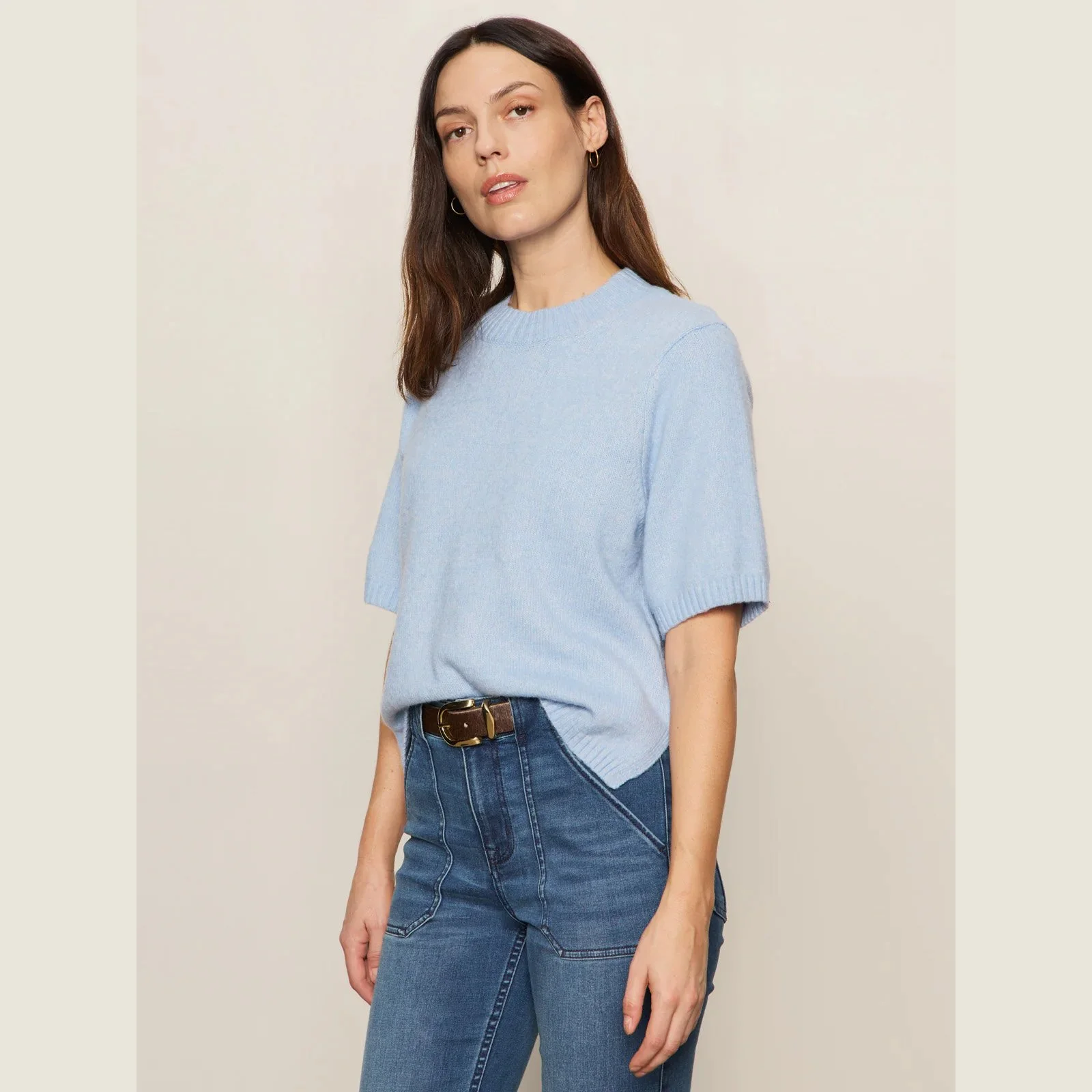 The perfect sweater tee in blue powder by Sanctuary Clothing Co.