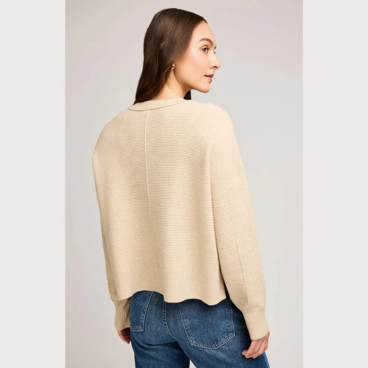 The axel crewneck sweater by Gentle Fawn in heather sandstone