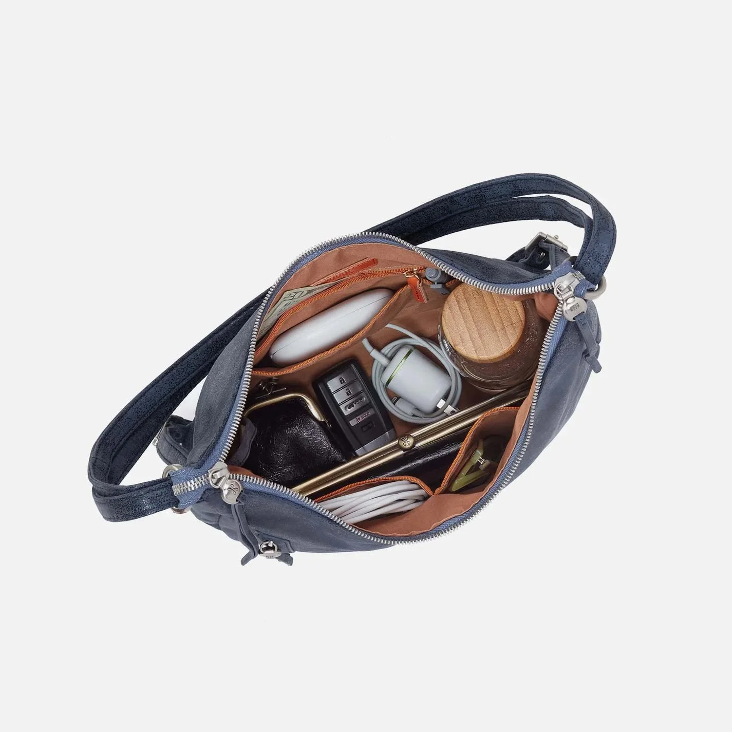 The merrin convertible backpack/handbag by Hobo in indigo sky leather