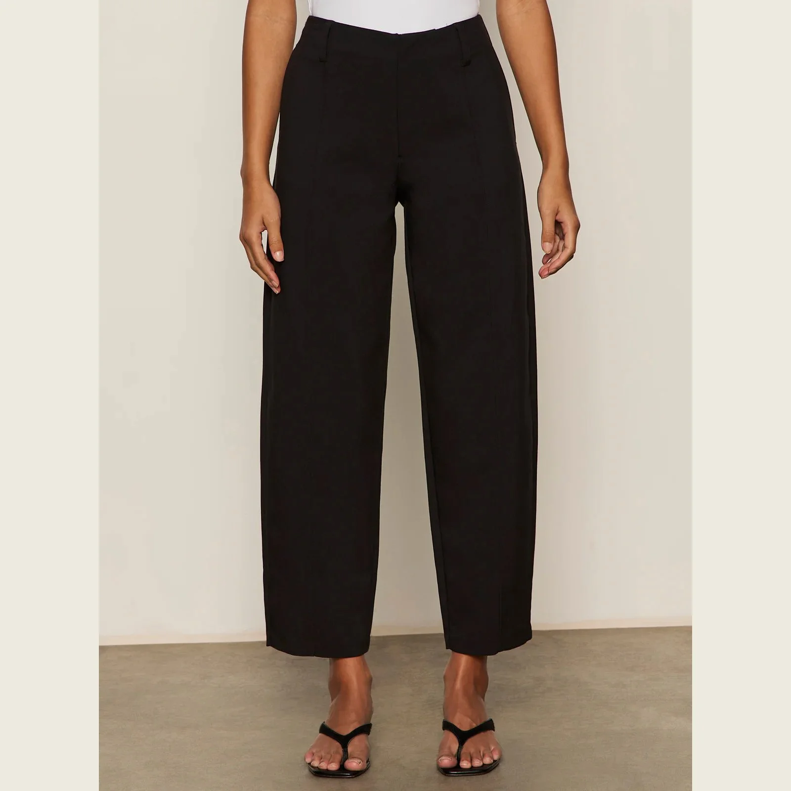 Sanctuary Clothing-polished barrel pant in black